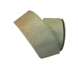 Gold Diamond Dust Wire Edge Ribbon 2 1/2" x 10 yds Farrisilk Christmas Wreaths